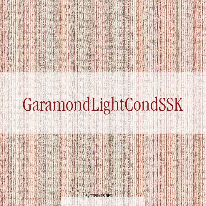 GaramondLightCondSSK example